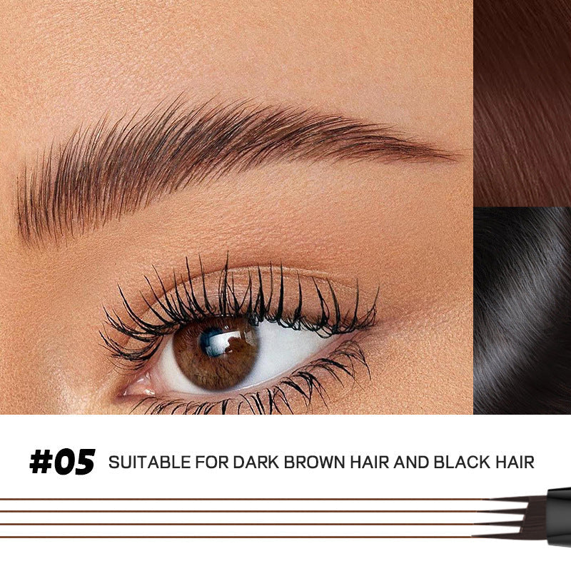 Stylo de maquillage des sourcils précis à 4 pointes pour des sourcils naturels