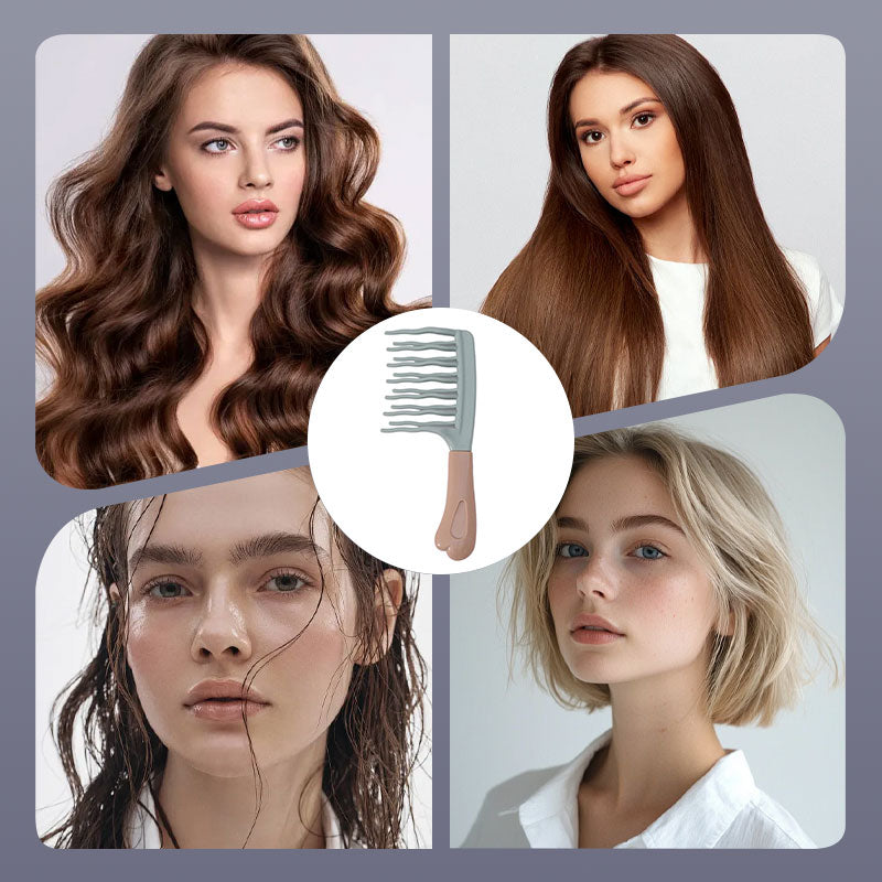 💕SOLDES💕Peigne démêlant à double rangée pour cheveux bouclés