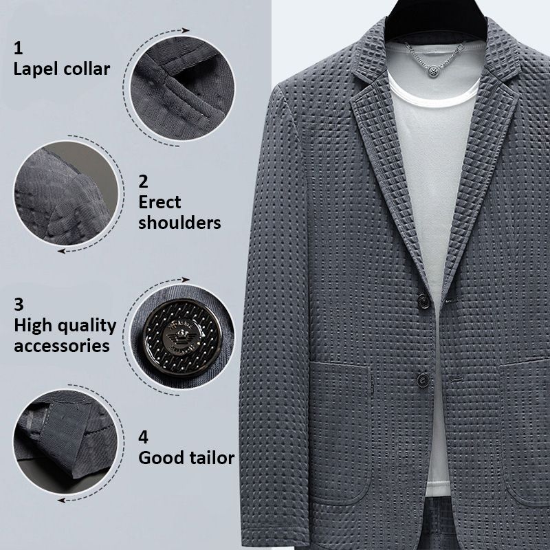 High Stretch Men’s Sun Protection Slim-Fit Suit Blazer