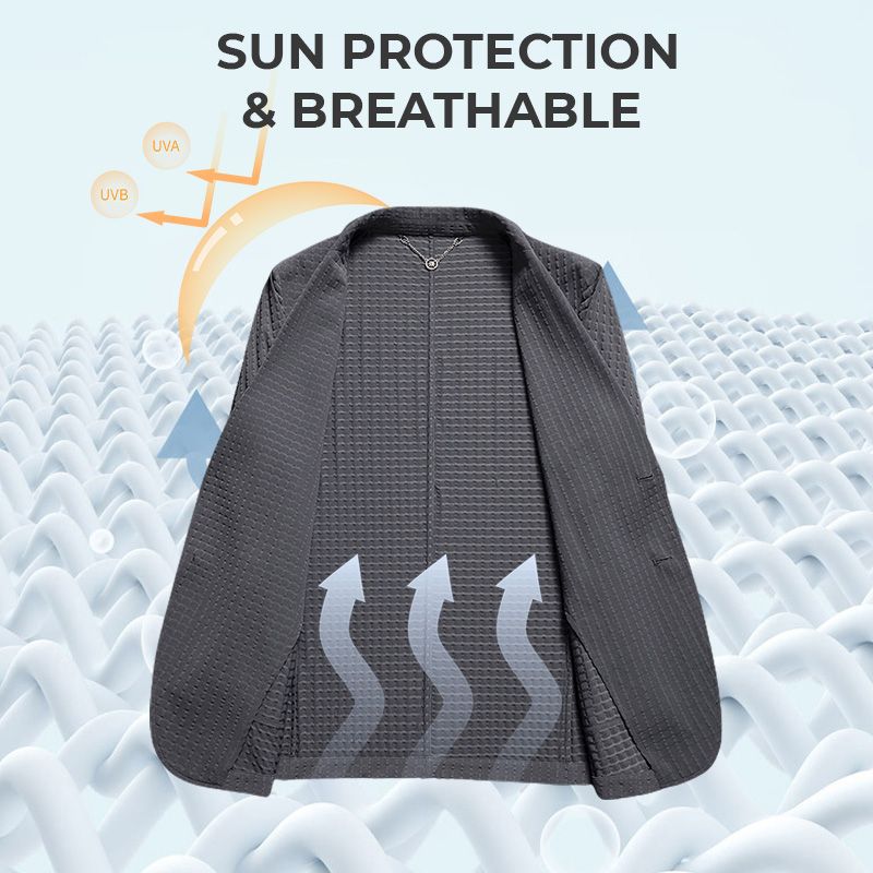 High Stretch Men’s Sun Protection Slim-Fit Suit Blazer