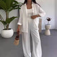 👚 60% DE RÉDUCTION! 🌸 Ensemble Deux Pièces pour Femme – Chemise Ample & Pantalon Large, Look Décontracté & Confortable au Quotidien 💃
