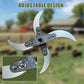 🔪 Lame de coupe 4 lames pour déchiqueteuse d’herbe – Diamètre ajustable (25-26 cm), acier anti-rouille, installation universelle ! 🌿🚜