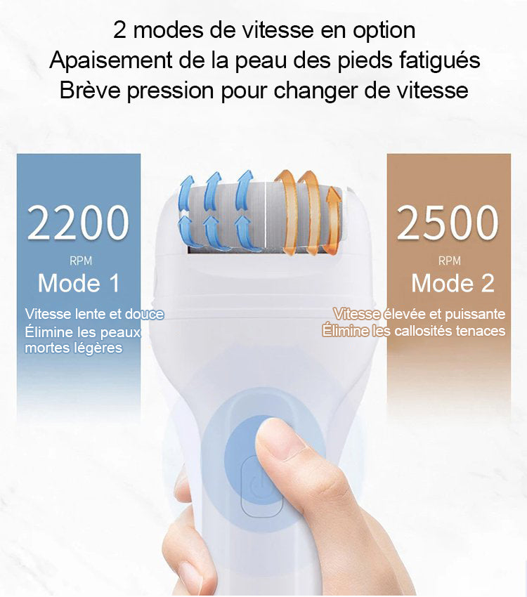 Extracteur électrique rechargeable de callosités plantaires