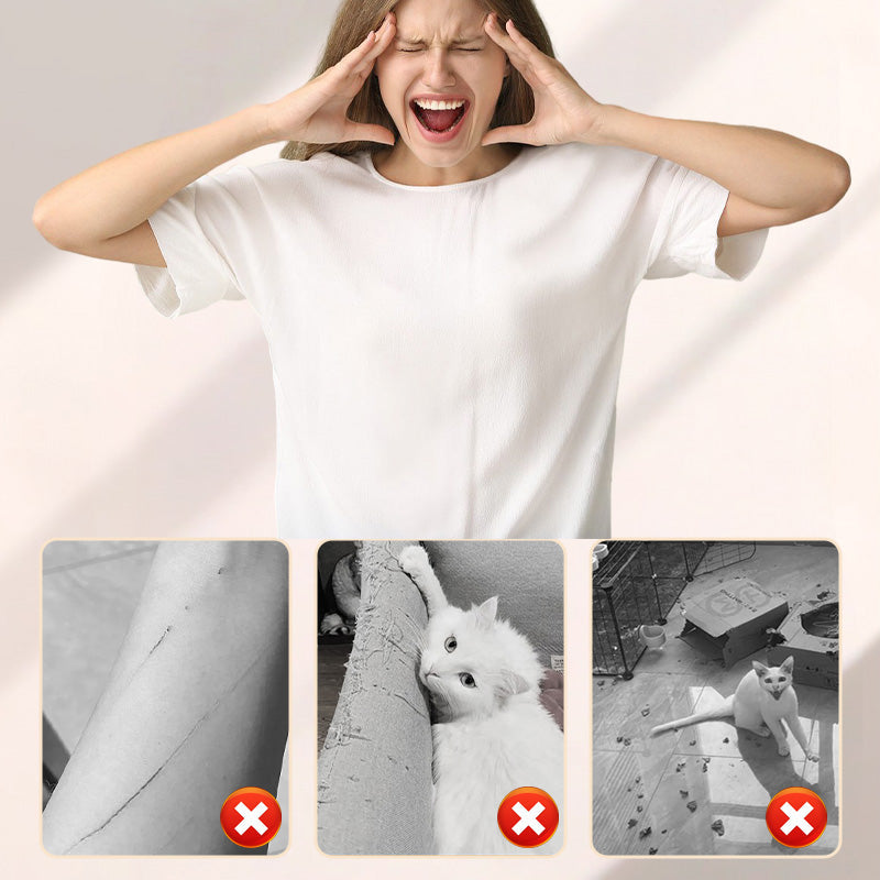 🐱🖼️ Griffoir Murale Sans Perçage – Laine Feltre Durable, Jouets Intégrés & Gain de Place (Idéal pour Chats Griffeurs !)