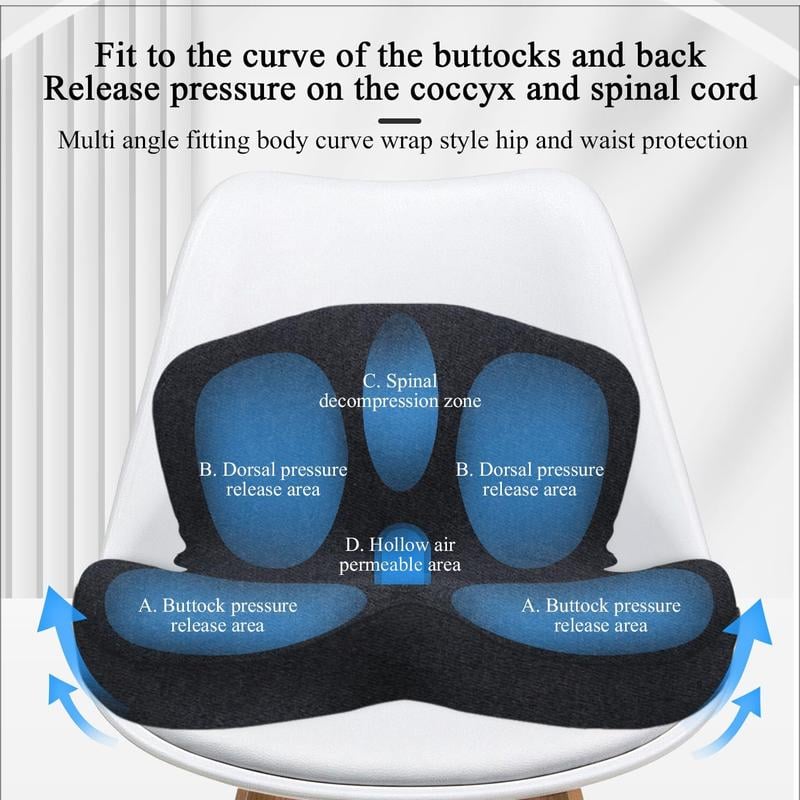 📢📢49 % de réduction !! 🎁 Siège antidérapant en mousse à mémoire de forme – Soulagement sciatique, housse respirante & maintien universel ! 🚗🪑