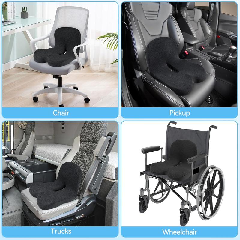 📢📢49 % de réduction !! 🎁 Siège antidérapant en mousse à mémoire de forme – Soulagement sciatique, housse respirante & maintien universel ! 🚗🪑