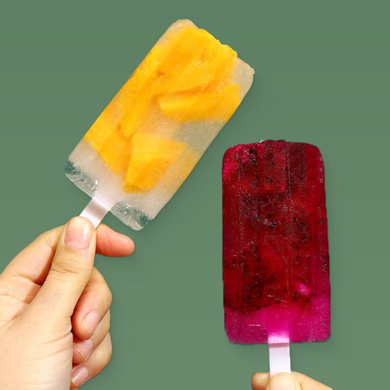 📢📢50 % DE RÉDUCTION !! ⏰Moule à glace à 4 cavités avec couvercle et bâtonnets