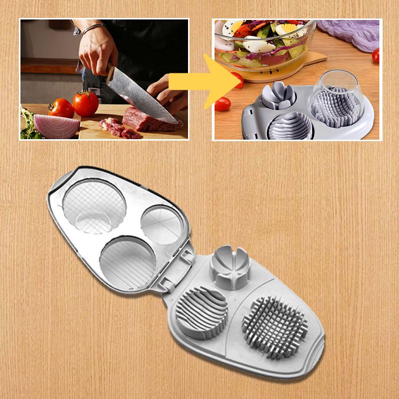 🍳 Coupe-œufs multifonctionnel 3 en 1 – Trancher, couper en quartiers et en dés en un seul geste ! 🔥Achetez-en 2, obtenez-en 1 GRATUIT🥚✂️