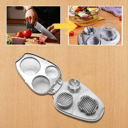 🍳 Coupe-œufs multifonctionnel 3 en 1 – Trancher, couper en quartiers et en dés en un seul geste ! 🔥Achetez-en 2, obtenez-en 1 GRATUIT🥚✂️