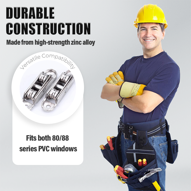 🔧Poulie en alliage de zinc 80/88 pour fenêtres et portes en PVC✨Robuste et durable