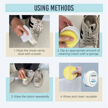 Crème nettoyante multifonctionnelle pour chaussures