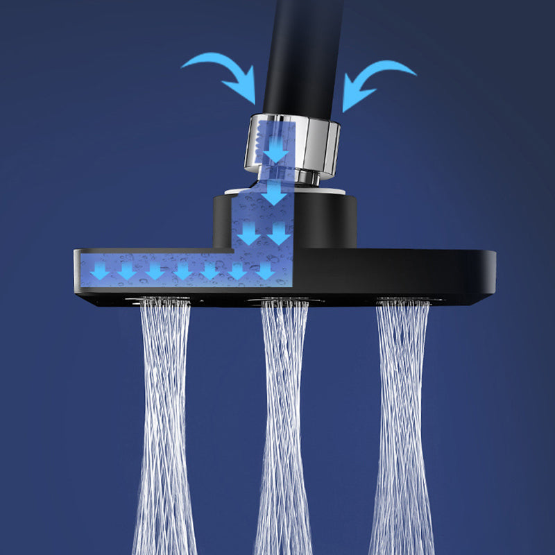 Pomme de douche carrée réglable sur 360