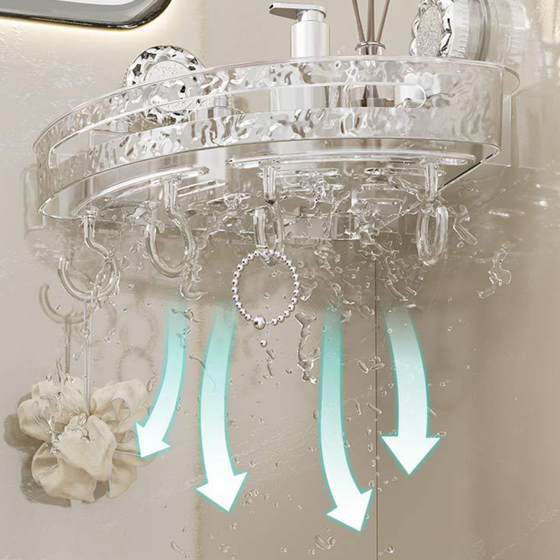 Multifunctional Suction Cup Bathroom Wall Shelf