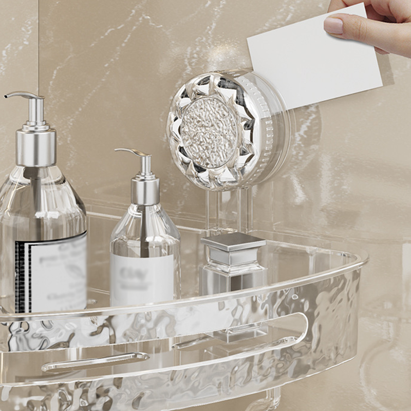 Multifunctional Suction Cup Bathroom Wall Shelf