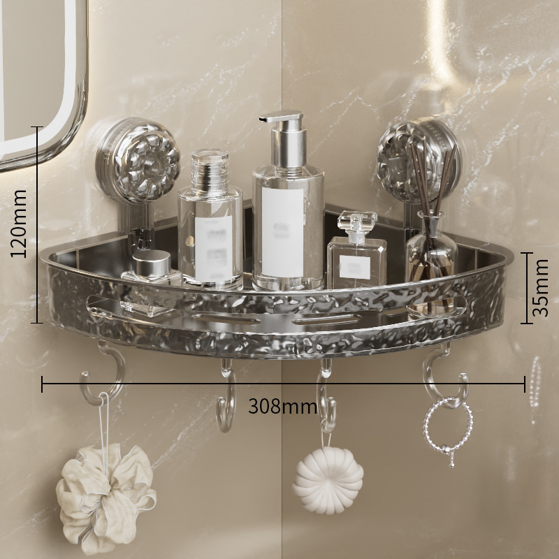 Multifunctional Suction Cup Bathroom Wall Shelf