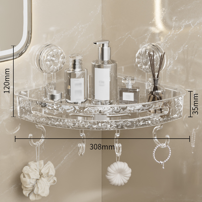 Multifunctional Suction Cup Bathroom Wall Shelf
