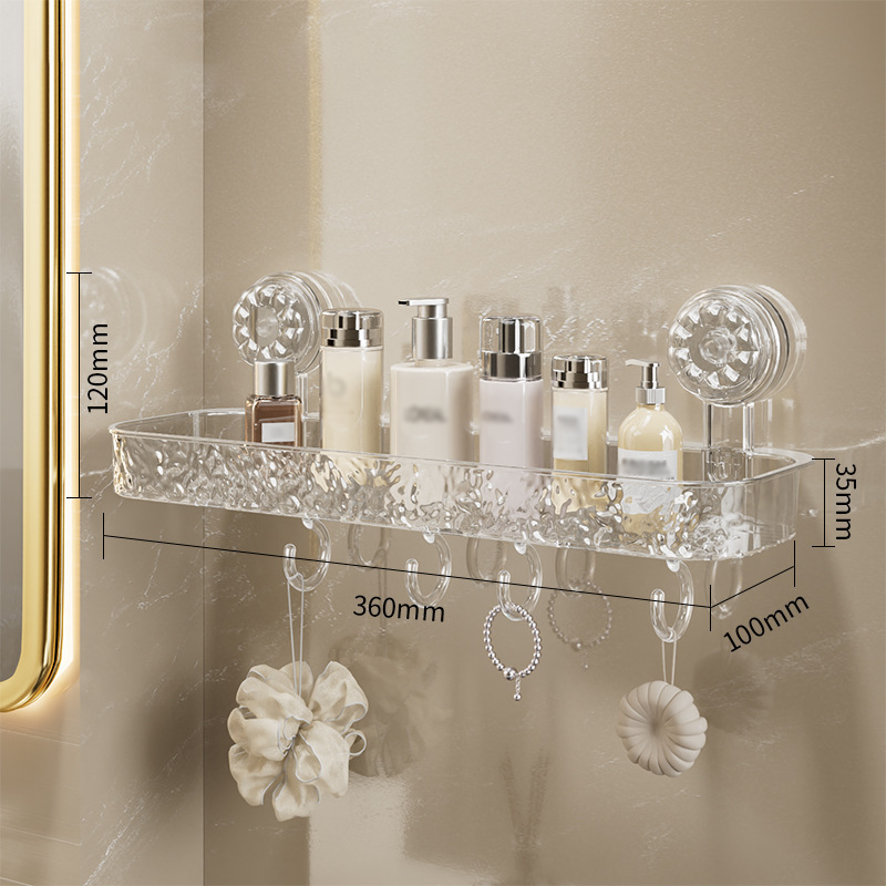 Multifunctional Suction Cup Bathroom Wall Shelf