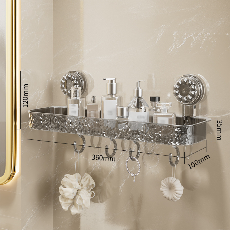 Multifunctional Suction Cup Bathroom Wall Shelf