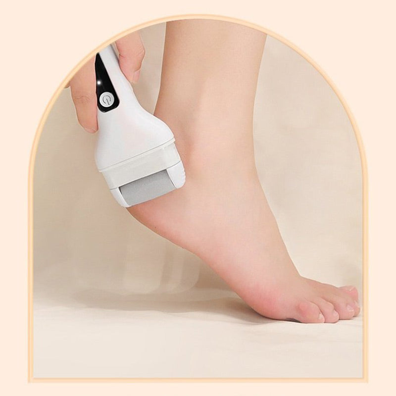 🔋🦶Exfoliateur électrique rechargeable pour les pieds🌟 Exfolie en douceur, lisse les pieds, indispensable pour les pédicures à domicile !