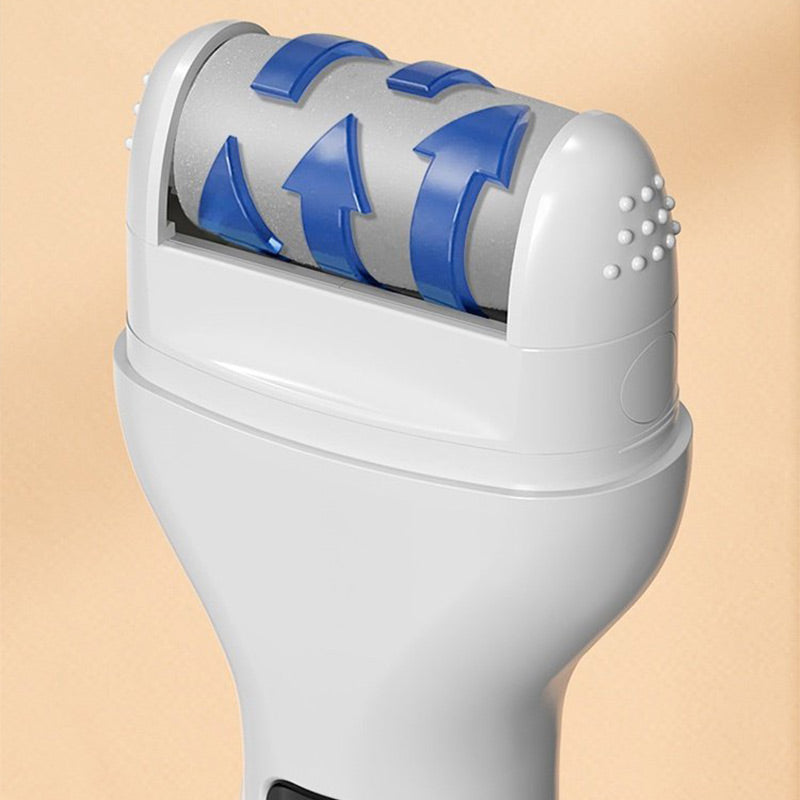 🔋🦶Exfoliateur électrique rechargeable pour les pieds🌟 Exfolie en douceur, lisse les pieds, indispensable pour les pédicures à domicile !
