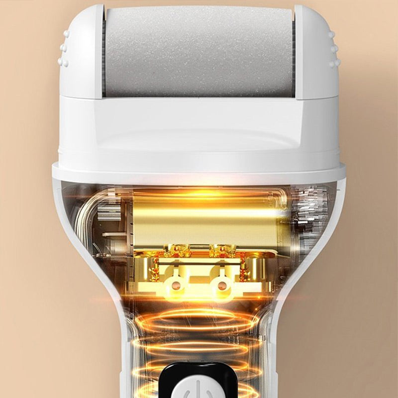 🔋🦶Exfoliateur électrique rechargeable pour les pieds🌟 Exfolie en douceur, lisse les pieds, indispensable pour les pédicures à domicile !