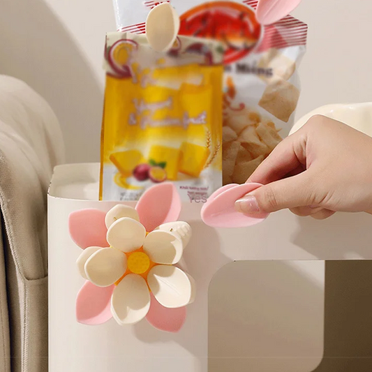 Pince magnétique pour aliments en forme de lotus et aimant pour réfrigérateur