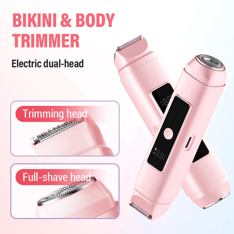 Tondeuse électrique double tête pour maillot et corps
