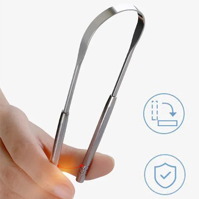 Ensemble de grattoirs de langue en acier inoxydable