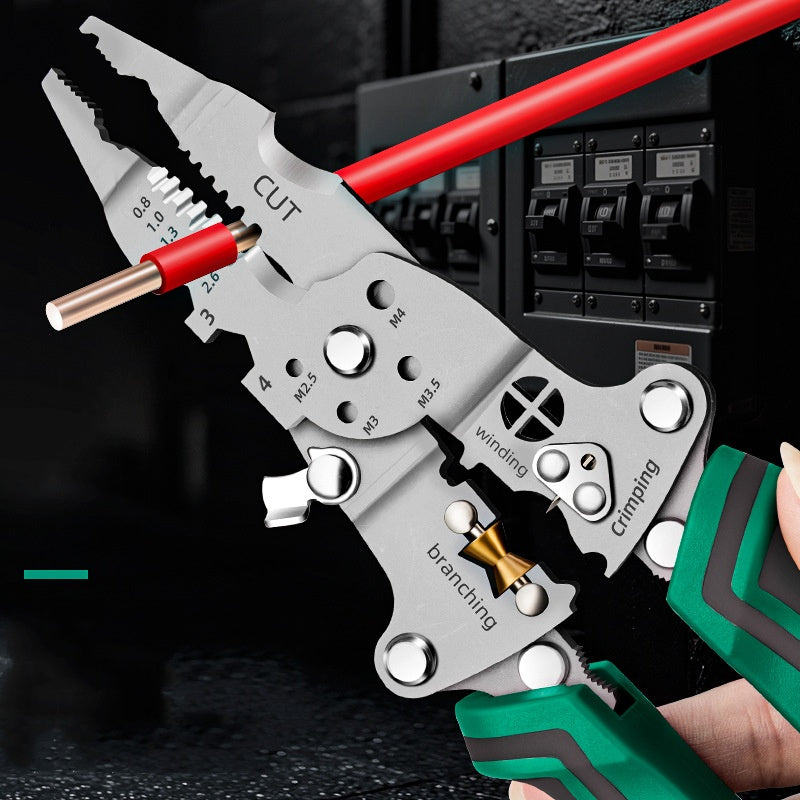 Stripper de fil pliable multifonction avec testeur de tension