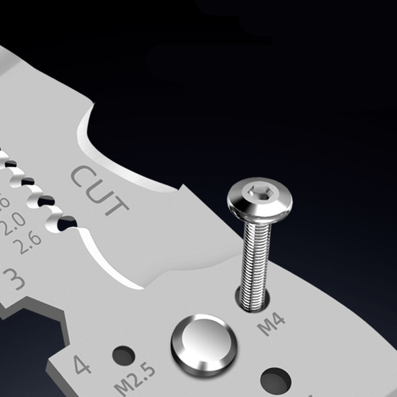 Stripper de fil pliable multifonction avec testeur de tension