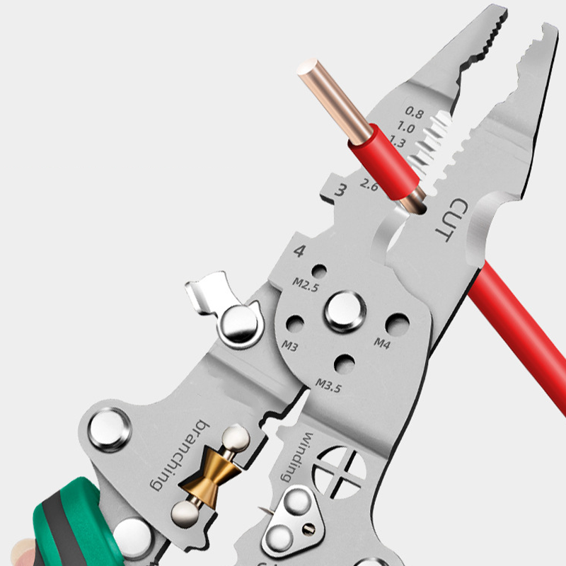 Stripper de fil pliable multifonction avec testeur de tension