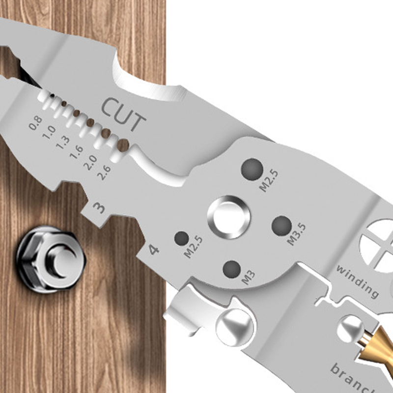 Stripper de fil pliable multifonction avec testeur de tension