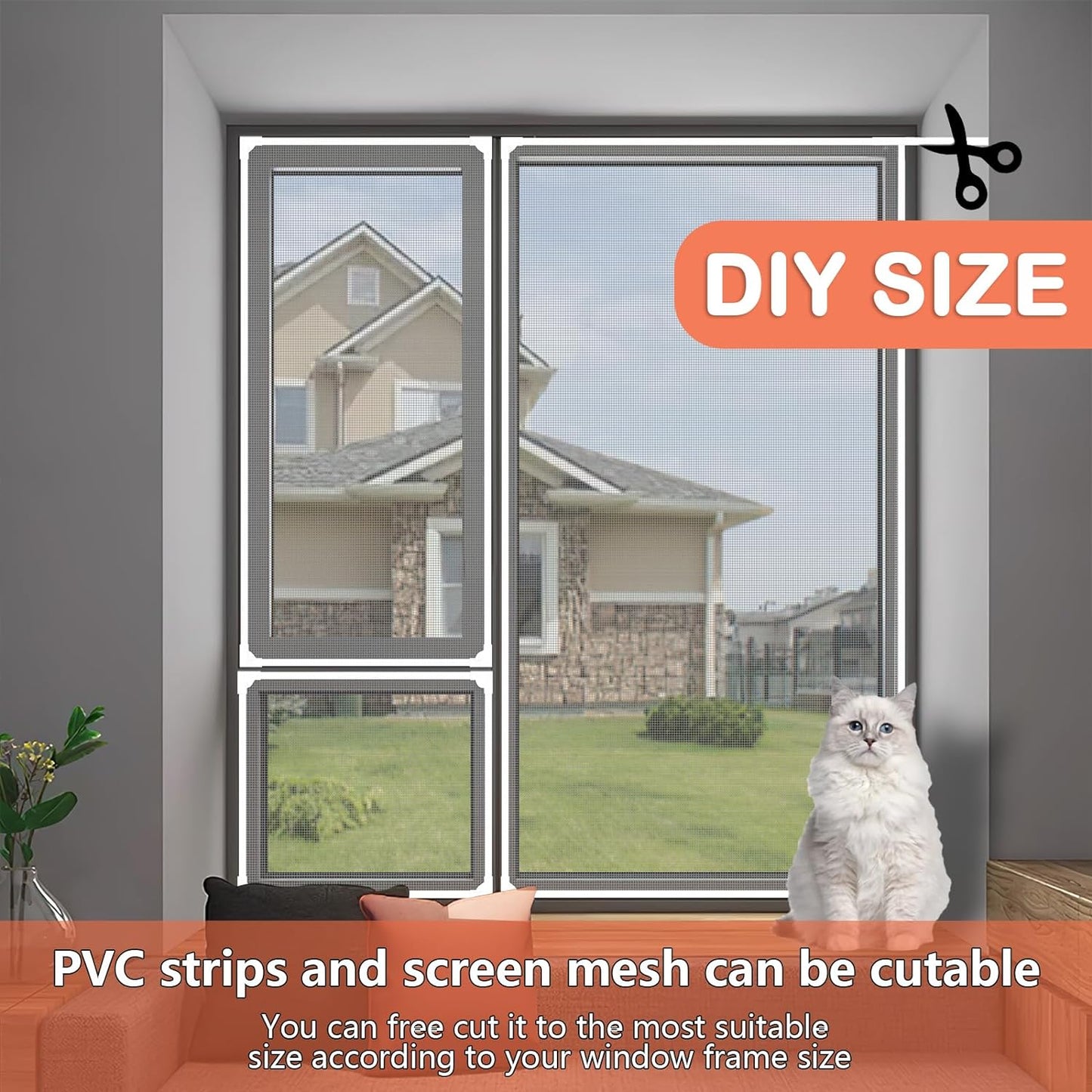 ✨  écran de fenêtre magnétique réglable fenêtre de bricolage écrans net maille