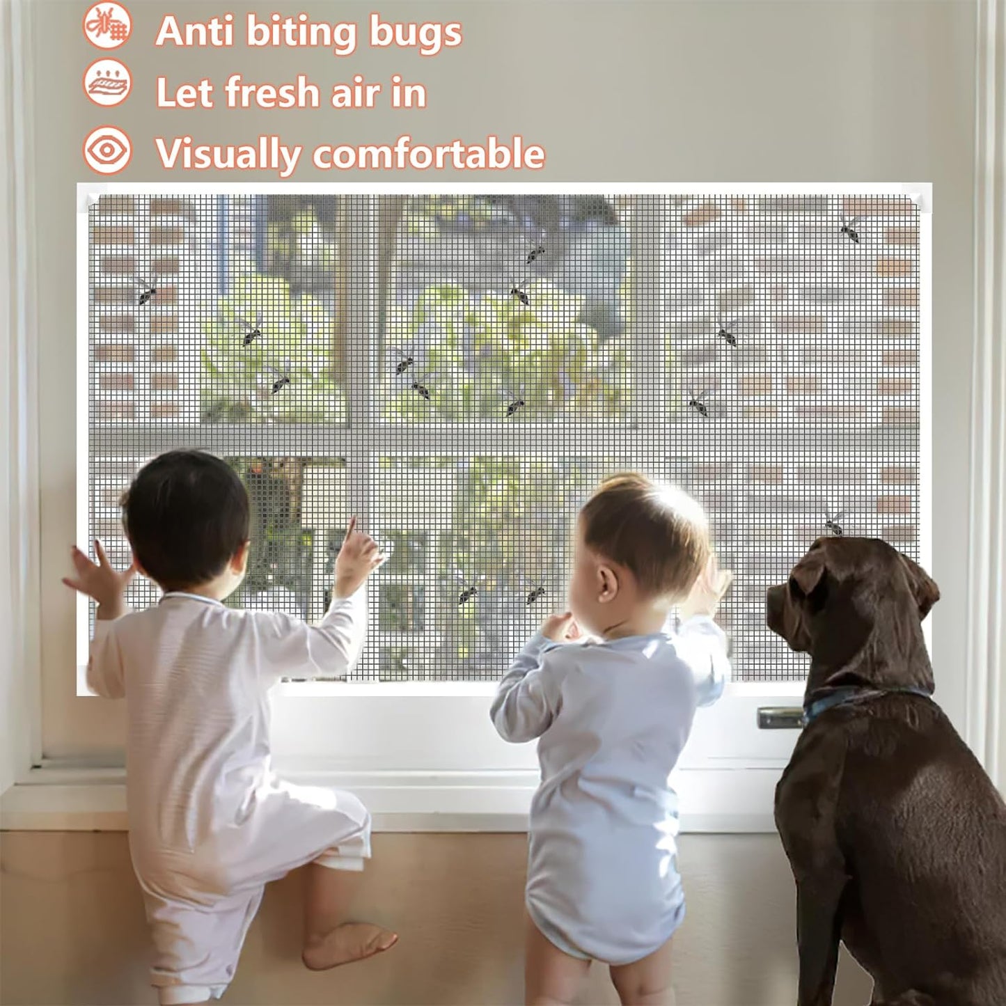 ✨  écran de fenêtre magnétique réglable fenêtre de bricolage écrans net maille