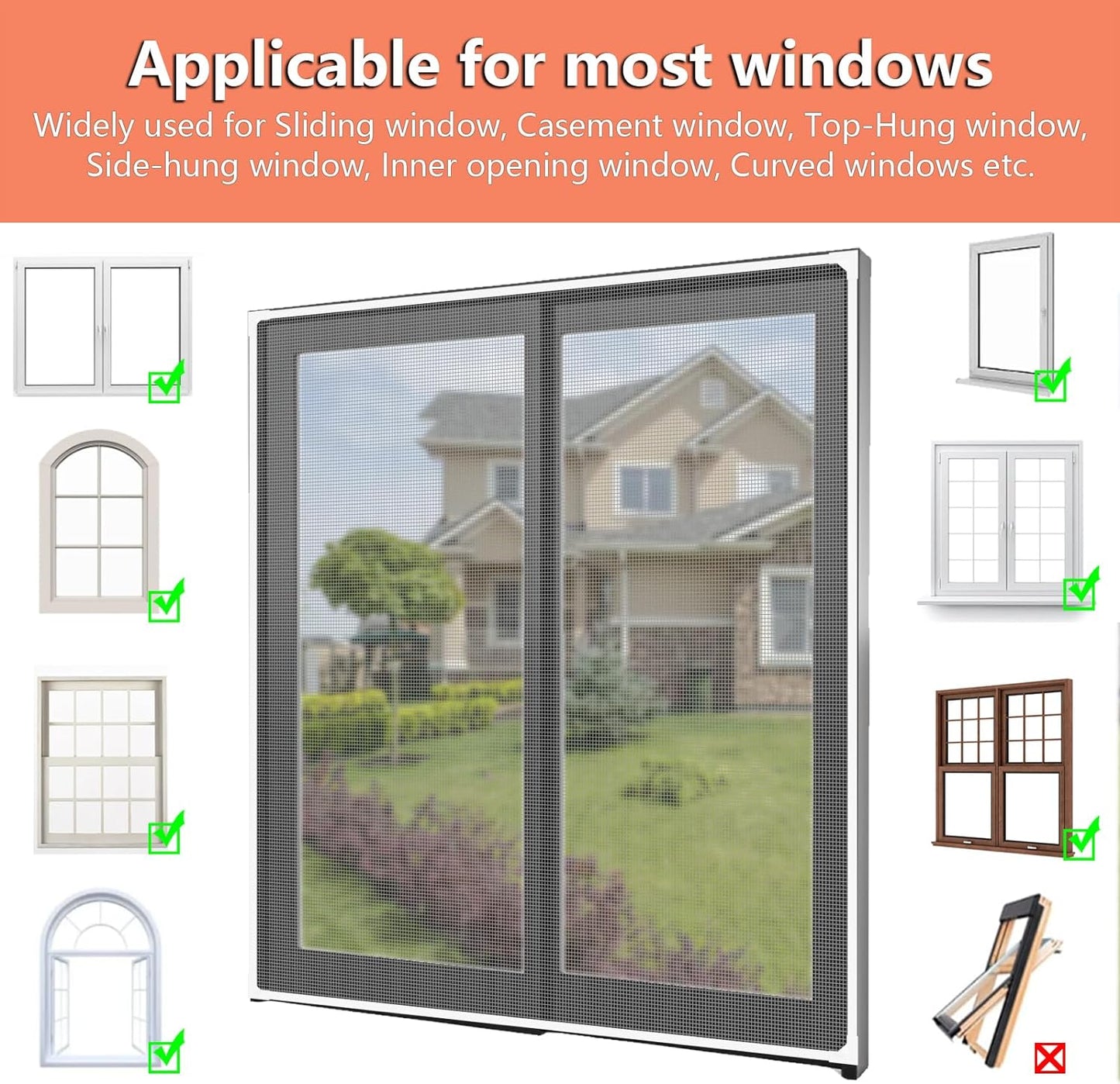 ✨  écran de fenêtre magnétique réglable fenêtre de bricolage écrans net maille