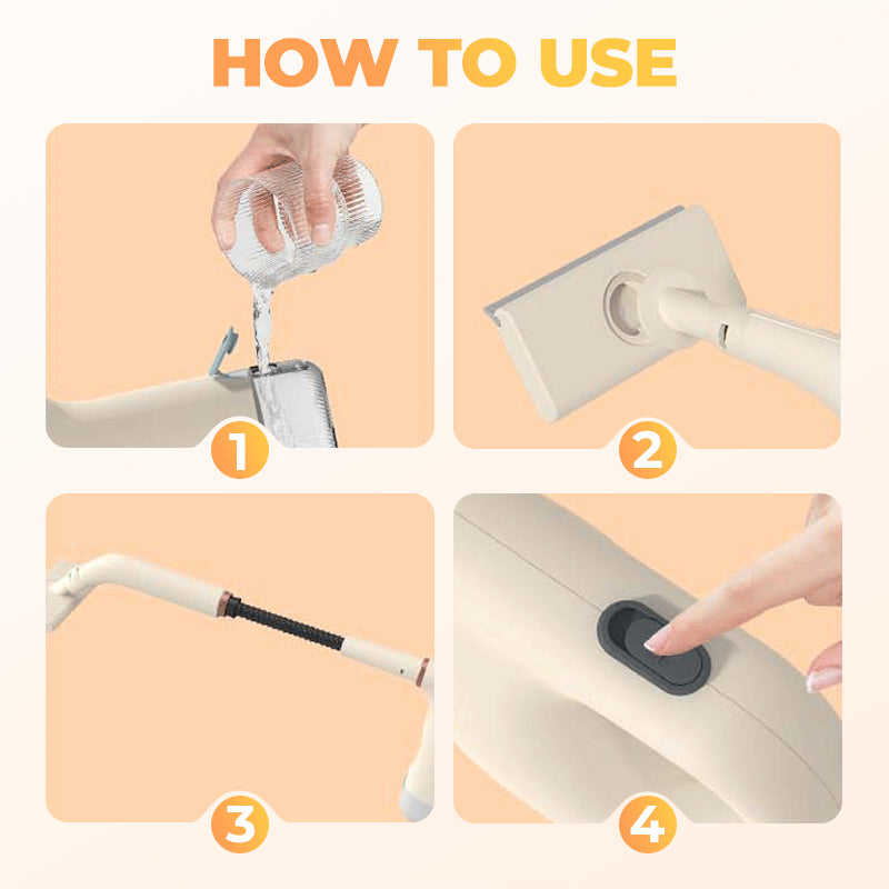 Nettoyeur à vapeur portable multifonctionnel avec accessoires