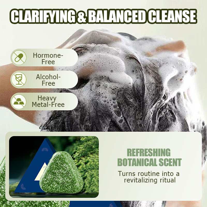 🌿 Offre Spéciale : Achetez 2, Obtenez 3 ! ✨ Shampoing Solide Renforçant - 95% d'Ingrédients Naturels, Volume et Éclat Intenses, Sans Sulfate et Écologique 💪