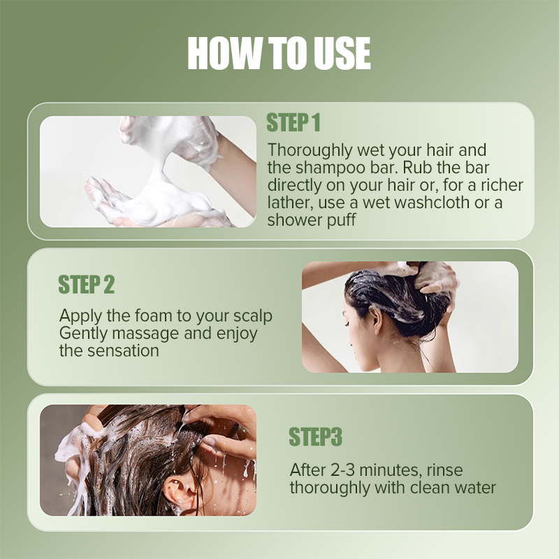 🌿 Offre Spéciale : Achetez 2, Obtenez 3 ! ✨ Shampoing Solide Renforçant - 95% d'Ingrédients Naturels, Volume et Éclat Intenses, Sans Sulfate et Écologique 💪