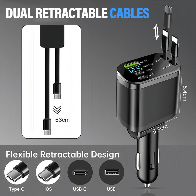 🚗 50% DE RÉDUCTION! ✨ Chargeur Rapide pour Voiture avec Éclairage d’Ambiance Ciel Étoilé – Moderne et Pratique 🌟