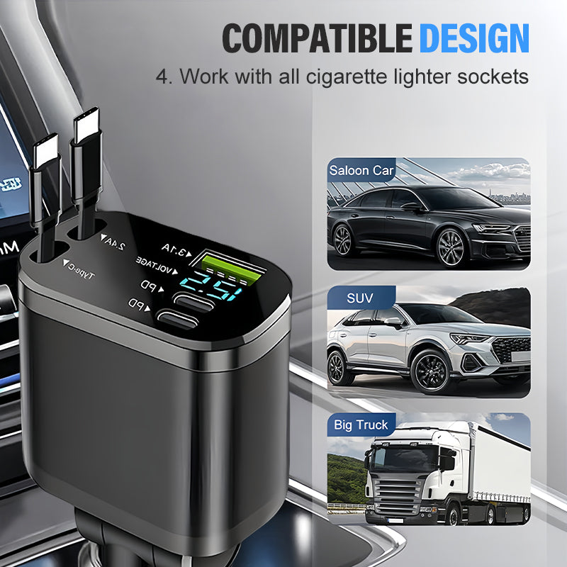 🚗 50% DE RÉDUCTION! ✨ Chargeur Rapide pour Voiture avec Éclairage d’Ambiance Ciel Étoilé – Moderne et Pratique 🌟