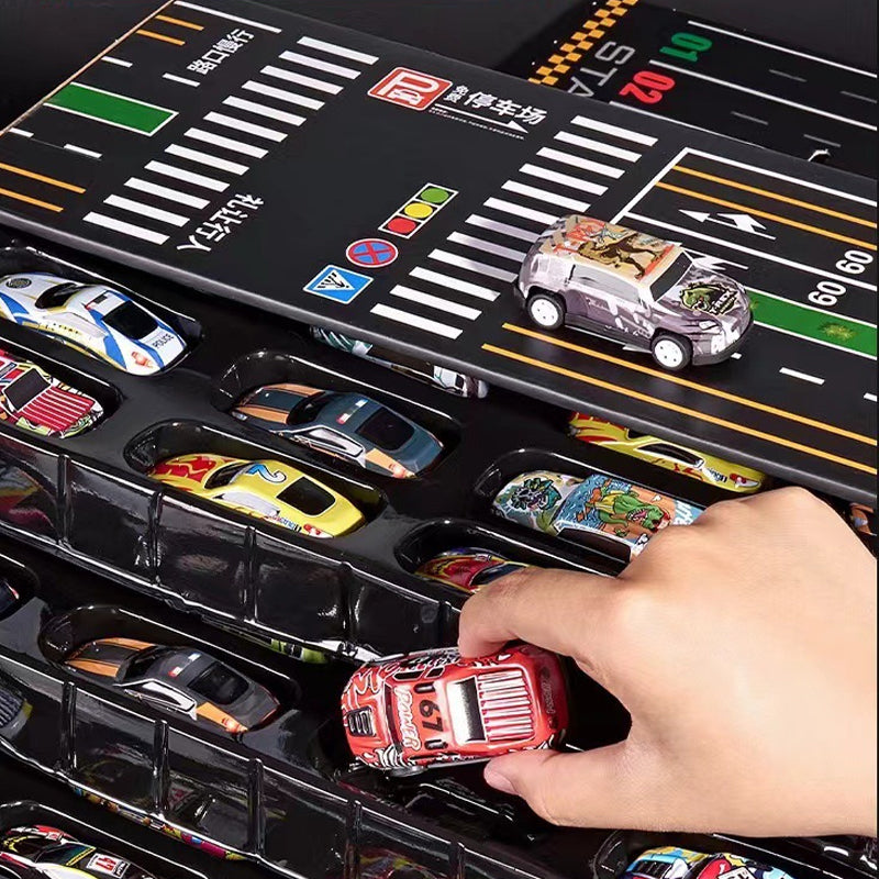 100 Mini Voitures à Remontage avec Garage Intégré