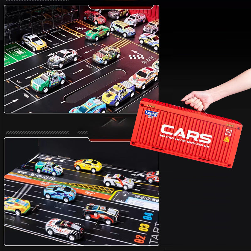 100 Mini Voitures à Remontage avec Garage Intégré
