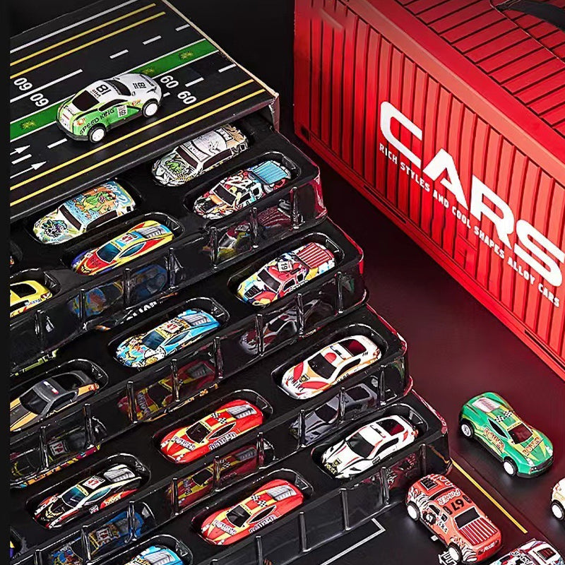 100 Mini Voitures à Remontage avec Garage Intégré