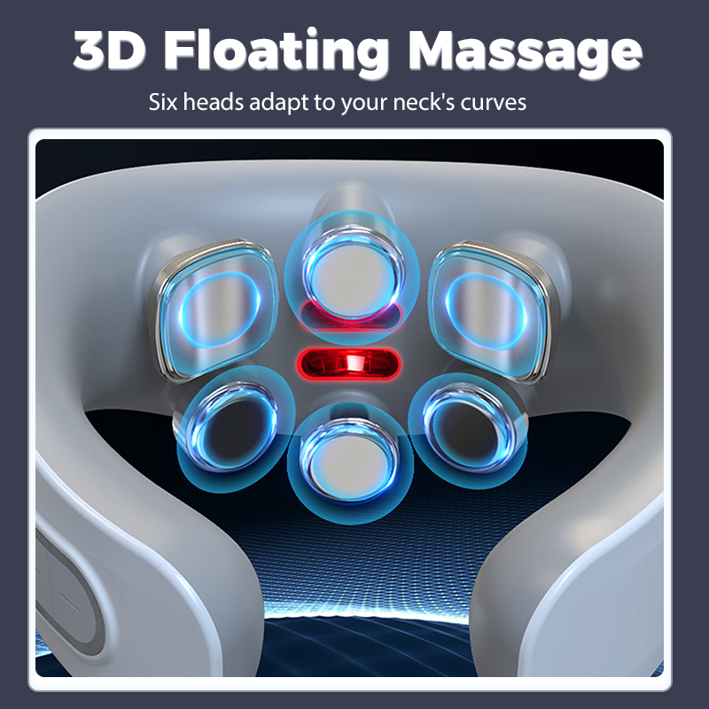 Pulse électrique chauffée cou masseur pour soulager la douleur