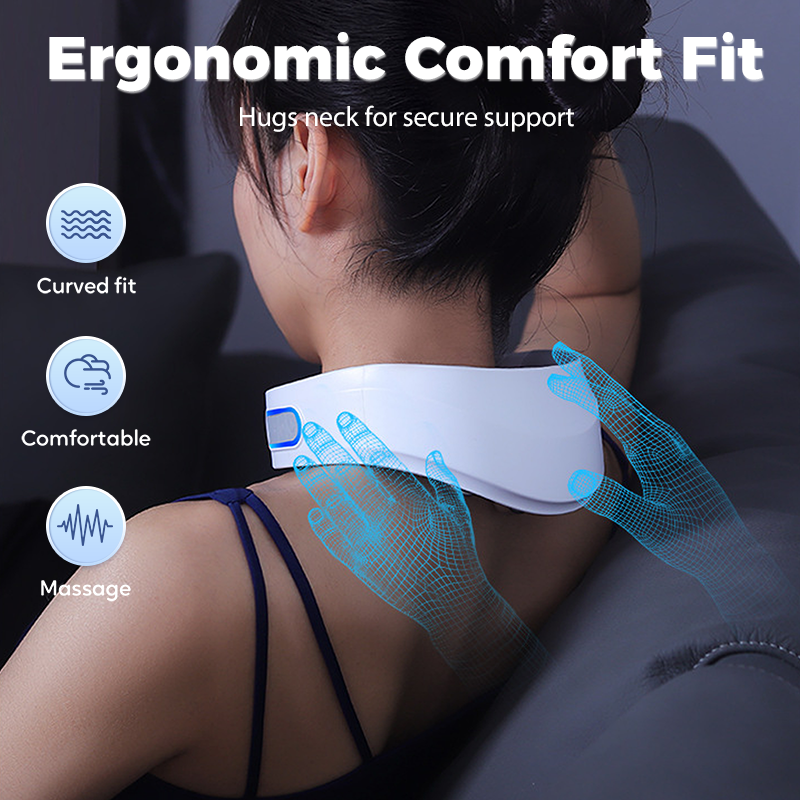 Pulse électrique chauffée cou masseur pour soulager la douleur