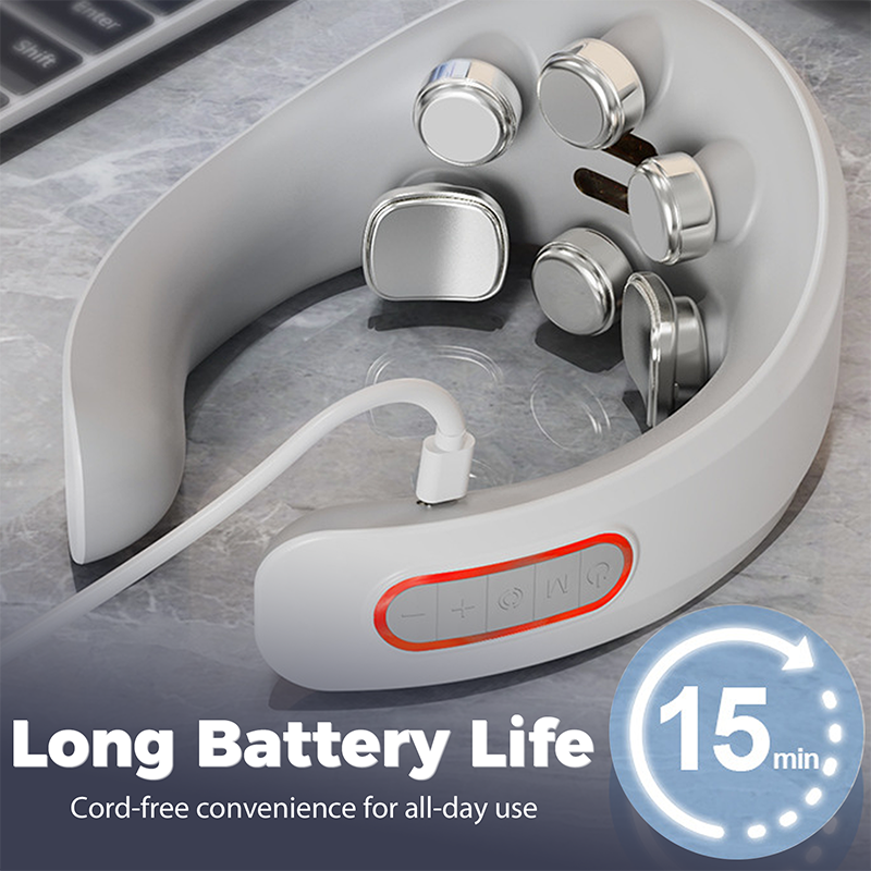 Pulse électrique chauffée cou masseur pour soulager la douleur