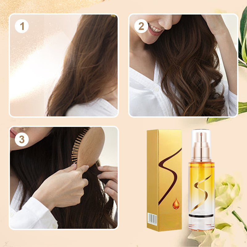 💁‍♀️✨ Spray sérum huile capillaire pour cheveux crépus ✨💆‍♀️ Spray de soin 3 en 1 léger : brillance, protection anti-frisottis et définition durable des coiffures bouclées, sans résidus lourds !