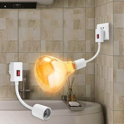 Douille de lampe de salle de bain haute puissance avec interrupteur