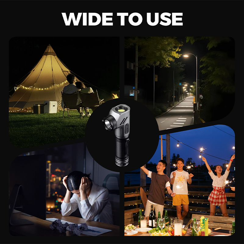 ✨Lampe de poche 1500 lumens à 90 degrés avec base magnétique🔦