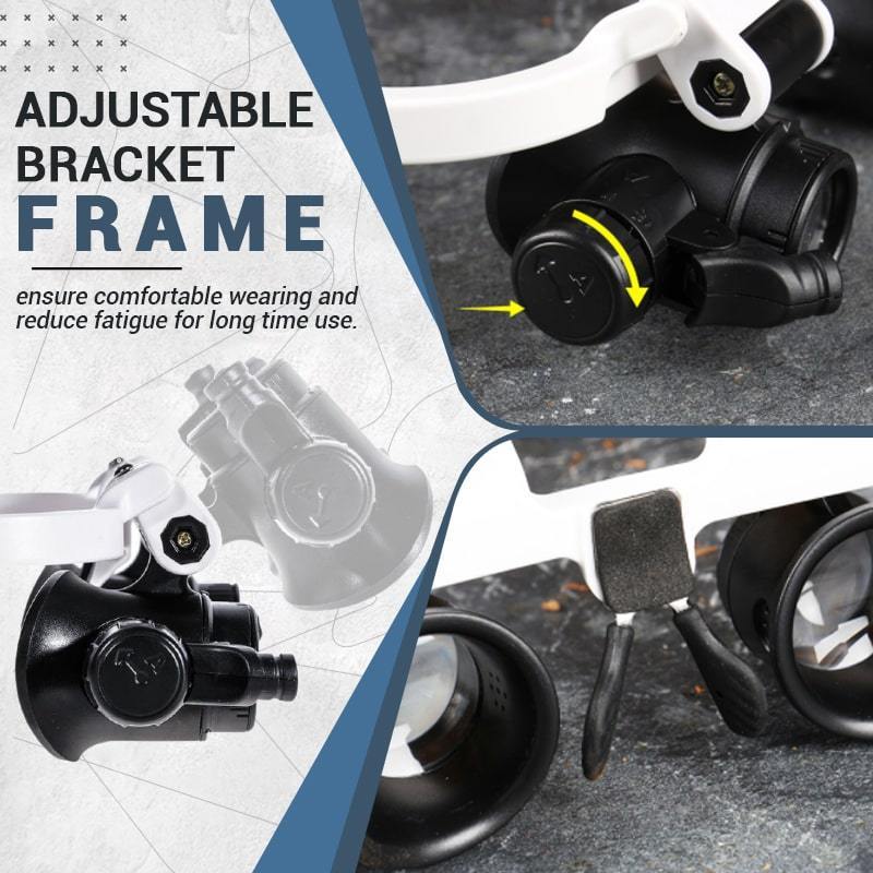 👓 50% DE RÉDUCTION ! 🔍 Loupe de Lunettes LED (8x 15x 23x) – Zoom Réglable, Lumière Intégrée & Léger Confortable ⚡